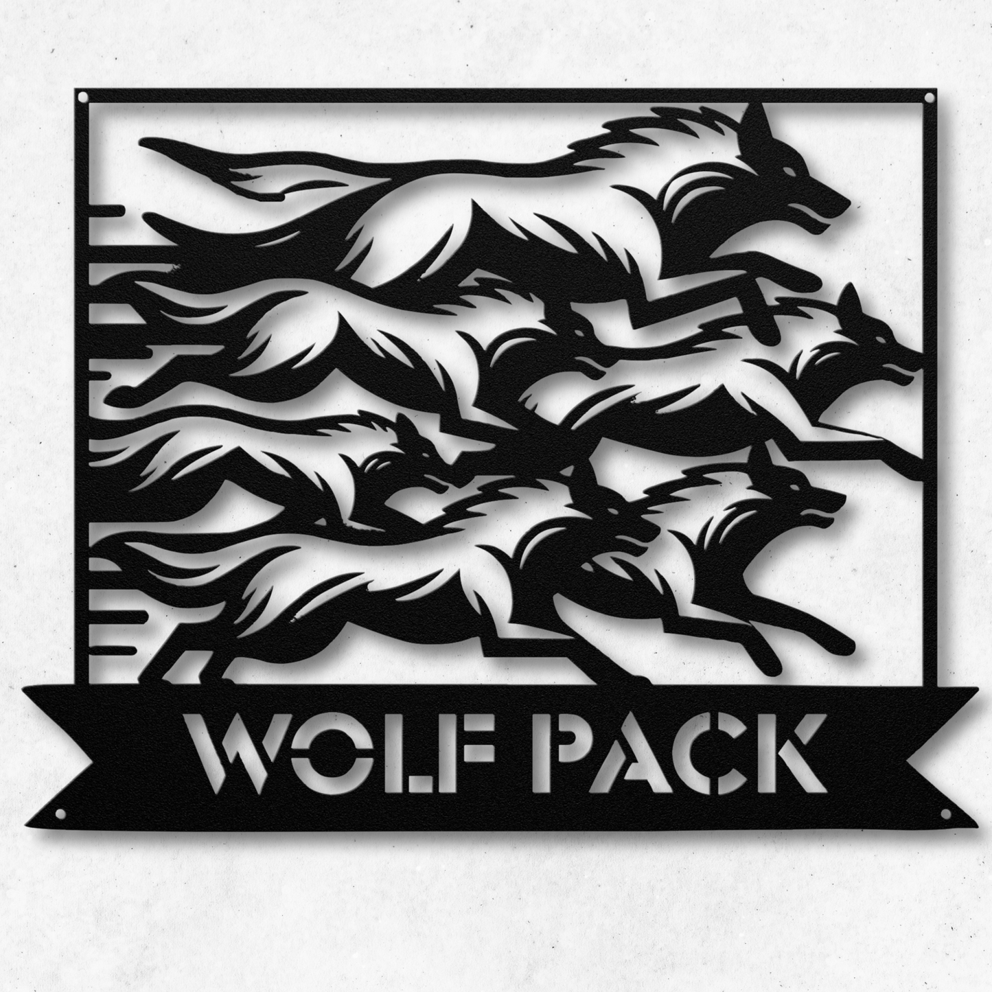 Custom Personalized Wolf Pack Metal Sign: Celebrate Your Wild Side