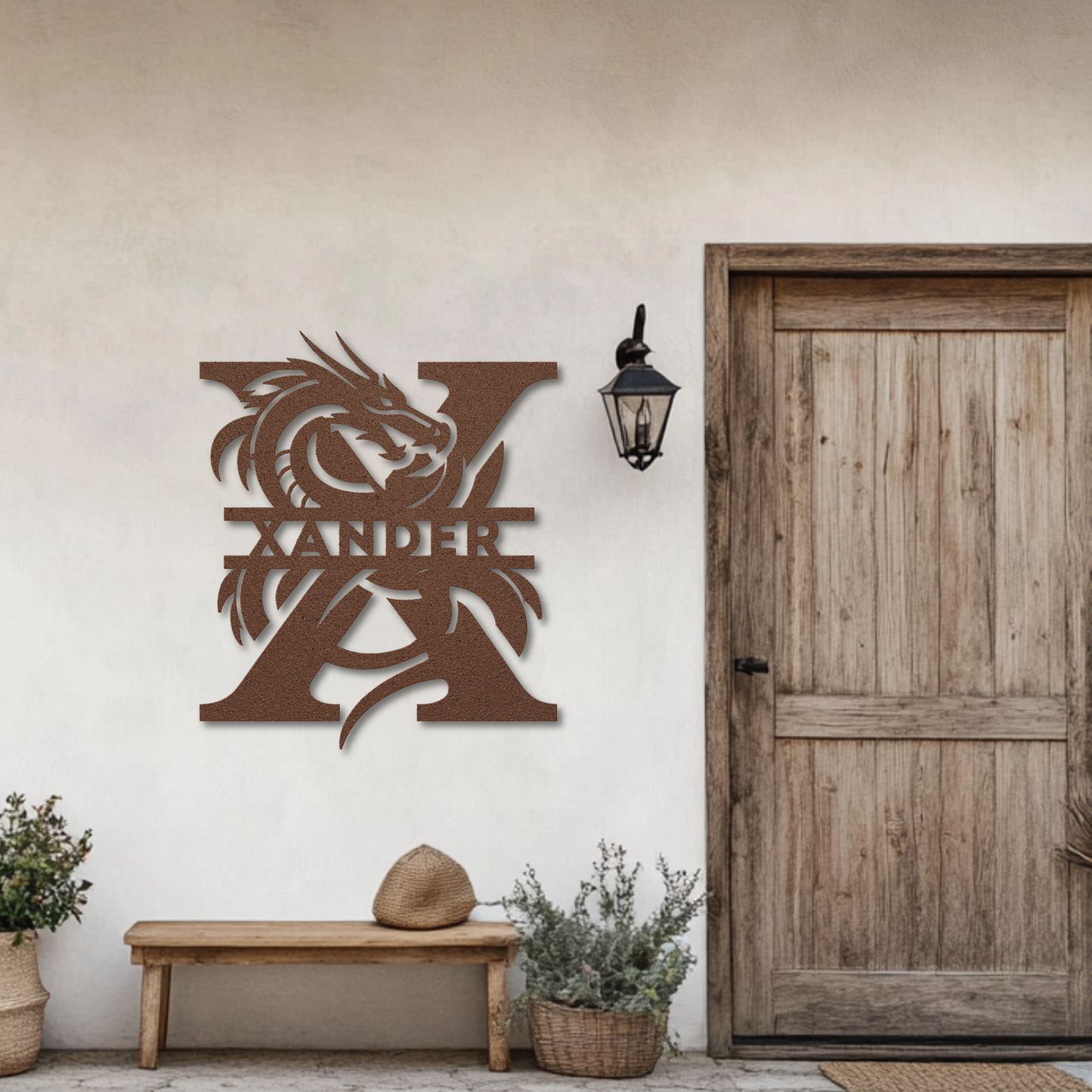 Custom Dragon Letter X Metal Sign: A Touch of Fantasy Flair