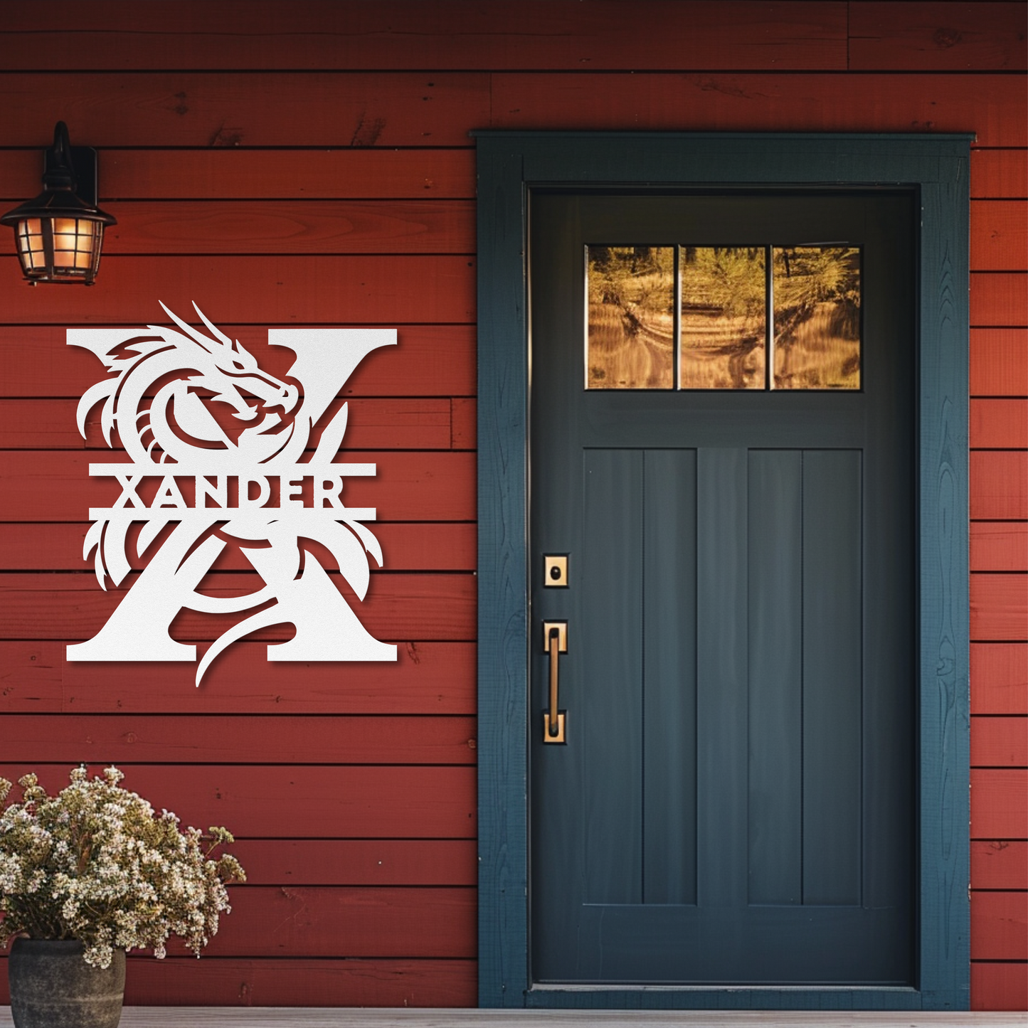 Custom Dragon Letter X Metal Sign: A Touch of Fantasy Flair