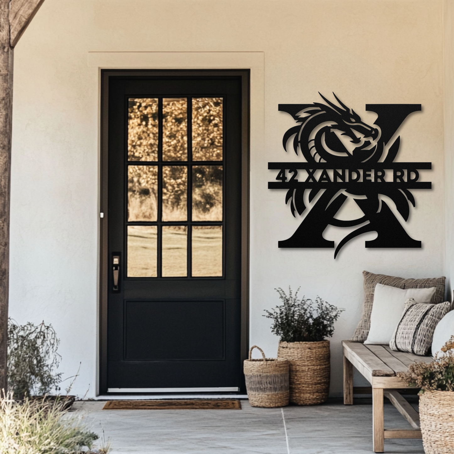 Custom Dragon Letter X Metal Sign: A Touch of Fantasy Flair