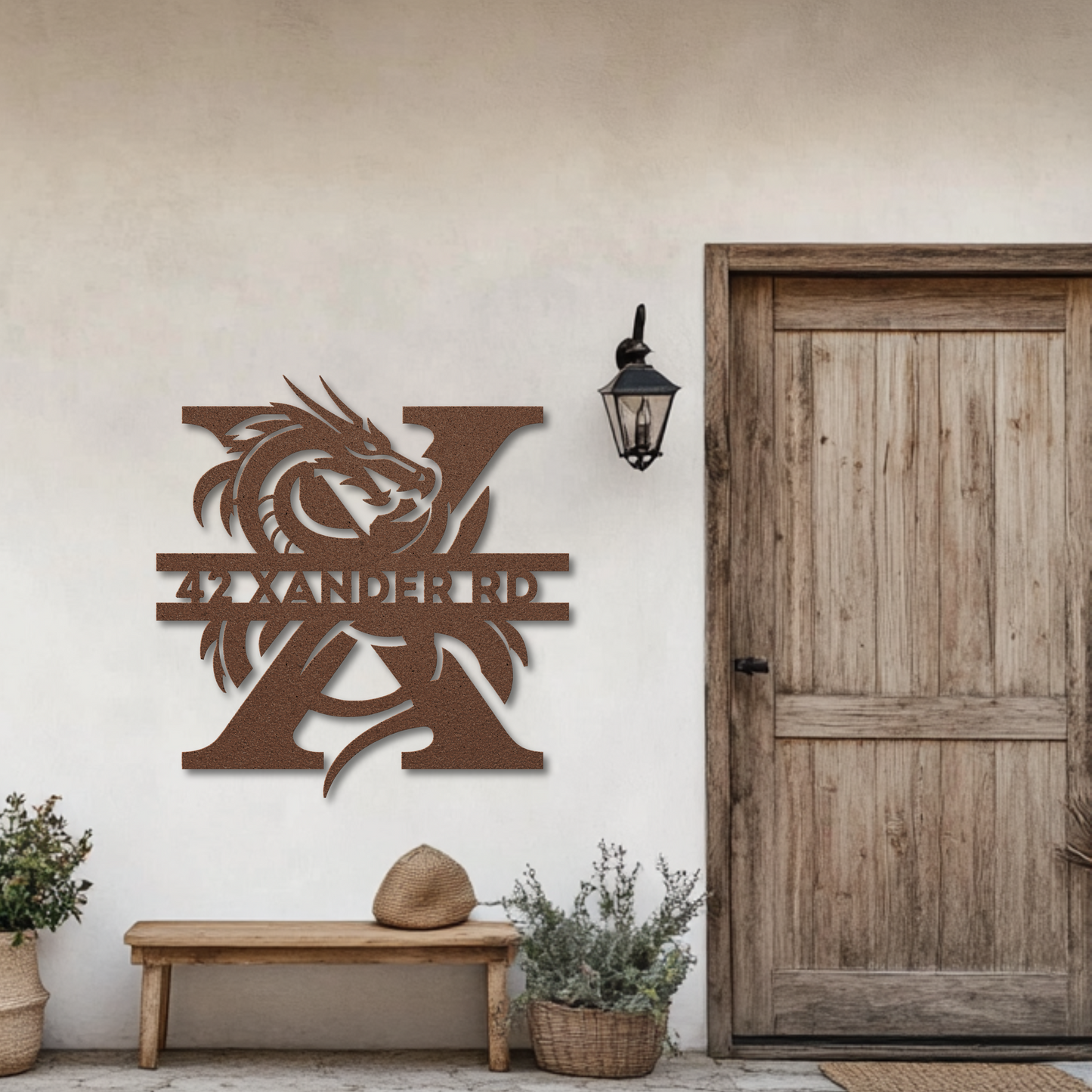 Custom Dragon Letter X Metal Sign: A Touch of Fantasy Flair